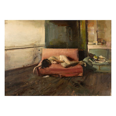 GEORGE RORRIS (born 1963) Nu pose dans l' atelier