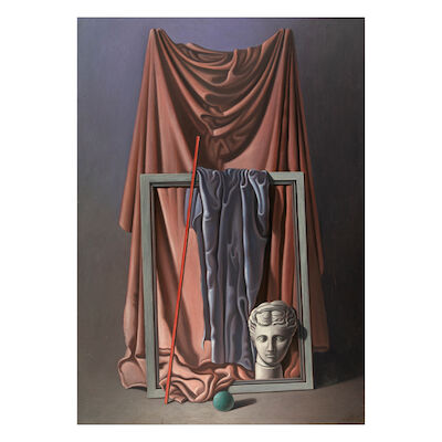 SARANTIS KARAVOUSIS (1938-2011) Tête de statue et cadre