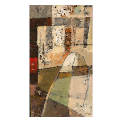 YIANNIS SPYROPOULOS (1912-1990) Courbe dans un espace strict (Composition B)