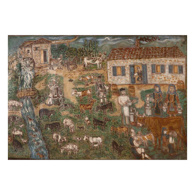 THEOFILOS HADJIMICHAEL (1871-1934) Village à Lesvos