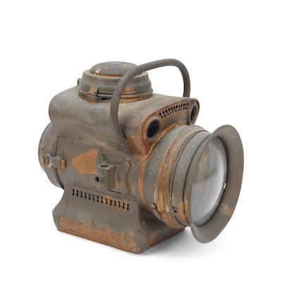 An acetylene powered headlamp, for restoration