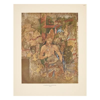 Ghulam Yazdani, Ajanta: The Colour and Monochrome Reproductions of the Ajanta Frescoes based on Photography four text vols., four vols. of plates London, 1930(8)