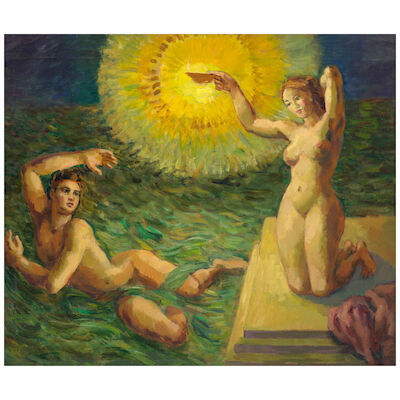 Duncan Grant (British, 1885-1978) Hero and Leander 61.7 x 40 cm. (20 3/8 x 15 3/4 in.) (Painted circa 1955)