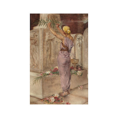 EMILE VLOORS (1871-1952) L'offrande à Aphrodite