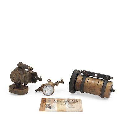 Two 'Pompe Vadam' and 'Pompe Radia' mechanical tyre-inflators, French, early 20th Century, ((4))
