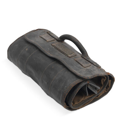A leather tool-roll for Napier Cars supplied by S.F.Edge Ltd of 14 New Burlington St, London