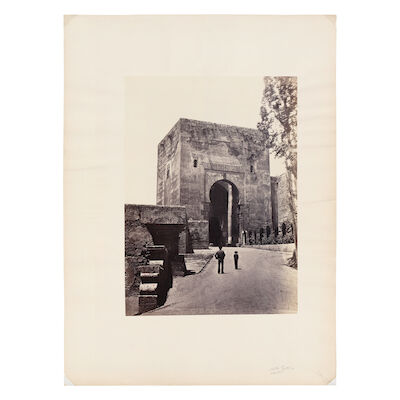 A photograph of The Gate of Justice (Puerta de la Justicia), The Alhambra by Charles Clifford (1819-63) Granada, Spain, 1859