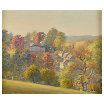 Julian Barrow (British, 1939-2013) Duntisbourne Abbots in Spring