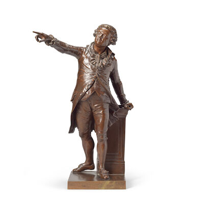 François Joseph André Trupheme (1820-1888): A patinated bronze figure of Comte de Mirabeau Second half 19th century