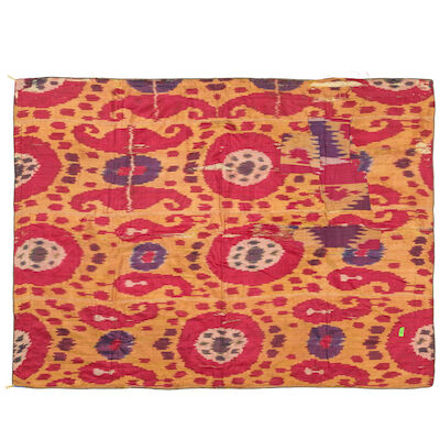 A hanging of silk ikat Uzbekistan, 19th century