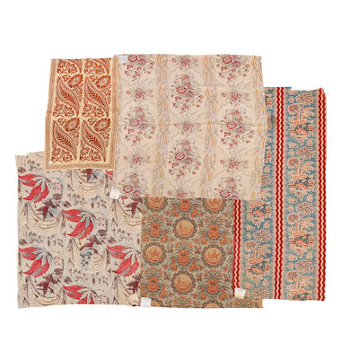 A selection of French printed panels Late 18th / 19th century ((5))