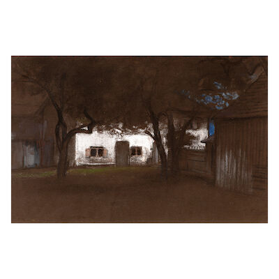 NIKOLAOS GYSIS (1842-1901) Maison dans la forêt
