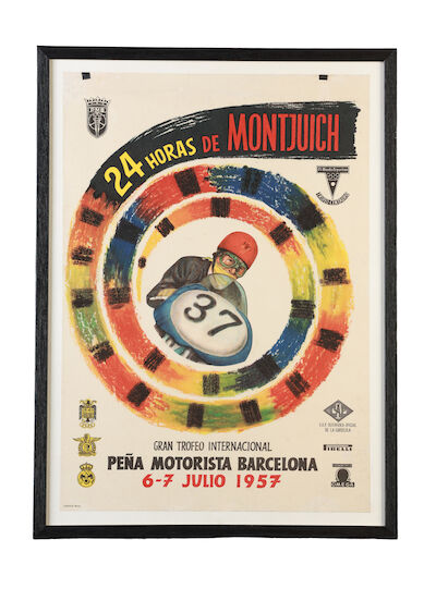 Two Montjuich 24 Horas posters, Spanish, for 1956 and 1957, (2)