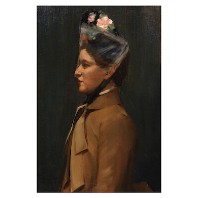 Sir John Lavery R.A., R.S.A., R.H.A. (Irish, 1856-1941) Miss Kate Gentles 61 x 41.6 cm. (24 x 16 3/8 in.)