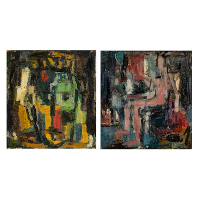 BIA DAVOU (1932-1996) Formes (une paire )
