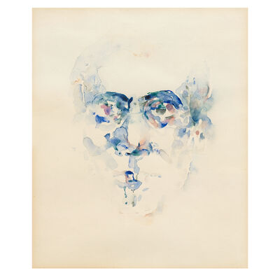 Louis le Brocquy H.R.H.A. (Irish, 1916-2012) Study Toward an Image of Federico Garcia Lorca 25.2 x 21 cm. (10 x 8 1/4 in.)