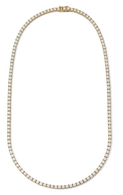 A diamond necklace set with numerous brilliant-cut diamonds, mounted in 18k gold. F-G/VVS-VS. L. 46 cm.