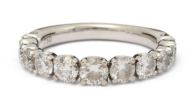 A diamond ring set with diamonds weighing a total of app. 1.82 ct, mounted in 18k white gold. Size app. 54.5.