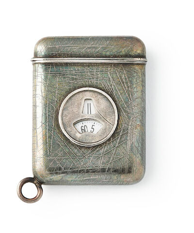 Clarté for Hermès: Pocket watch of silver. Model "Jump Hour". Mechanical movement with lever escapement and crown winding. 1930s.