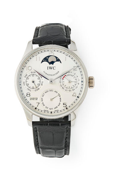 IWC: Portugieser Perpetual Calendar of platinum, ref. IW502219. Mechanical movement with automatic winding, moon phase and perpetual calendar, cal. 51610. 2008.