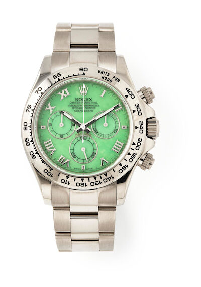 Rolex: Daytona of 18k white gold, ref. 116509. Mechanical movement with automatic winding and chronograph, cal. 4130. 2006.