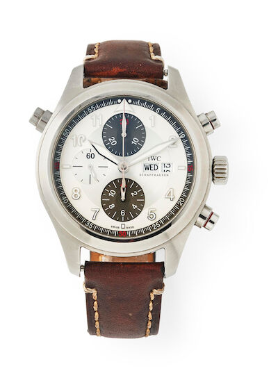 IWC: Spitfire Pilot of steel, ref. IW371806. Mechanical movement with automatic winding, split-seconds chronograph and date, cal. 79230. circa 2010.