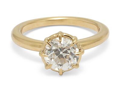 A solitaire diamond ring set with an old-cut diamond weighing app. 1.79 ct, mounted in 18k gold. H/SI1. Size 53.5.