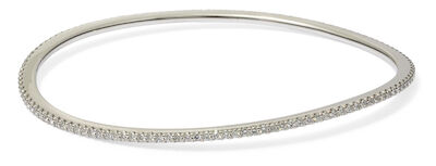 Charlotte Lynggaard: A "Love" diamond bangle set with numerous brilliant-cut diamonds, mounted in 18k white gold.