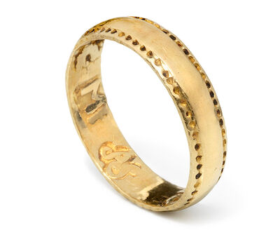 Hans Andreas Schiellerup, attributed to: "The Christening Ring" - worn by Fr. Sehested's 14 children 1842-1862. (3)