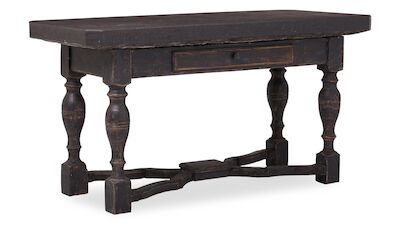 Scanian stone table with Komstad stone top. Scania, Ystad. Second half of 19th century. H. 85 cm. L. 161 cm. W. 76 cm.