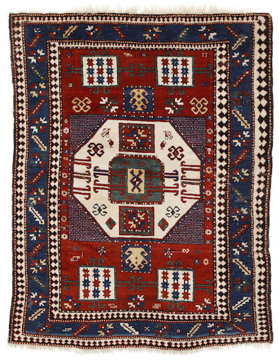 An antique Karachop Kasak rug, Caucasus. C. 1900. 210 x 156 cm.