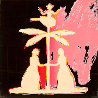 Andy Warhol: "Two Women by a Tree" from the "H. C. Andersen Series", 1987. Numbered TP 28/36; signed on the reverse by executor. Sheet size 96.5 x 96.5 cm. "Two Women by a Tree" from the "H. C. Andersen Series", 1987. Numbered TP 28/36; signed on the reverse by executor for The Andy Warhol Estate Fr