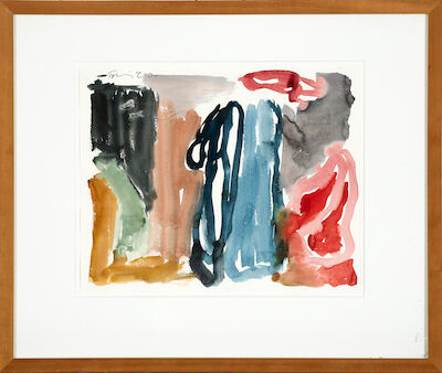 Günther Förg: Untitled. Signed Förg 2000. Watercolour on paper. Sheet size 32 x 40 cm. Untitled. Signed Förg 2000. Watercolour on paper. Sheet size 32 x 40 cm.
