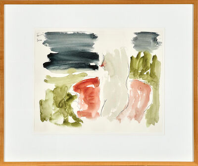 Günther Förg: Untitled. Signed Förg 2000. Watercolour on paper. Sheet size 32 x 40 cm. Untitled. Signed Förg 2000. Watercolour on paper. Sheet size 32 x 40 cm.