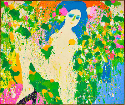 Walasse Ting: "I want to marry you", 1977. Signed, titled and dated on the reverse. Acrylic on canvas. 127 x 152 cm. "I want to marry you", 1977. Signed, titled and dated on the reverse. Acrylic on canvas. 127 x 152 cm.