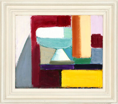 Vilhelm Lundstrøm: Still life with white bowl, 1943-1944. Unsigned. Oil on canvas. 50 x 62 cm. Still life with white bowl, 1943-1944. Unsigned. Oil on canvas. 50 x 62 cm.