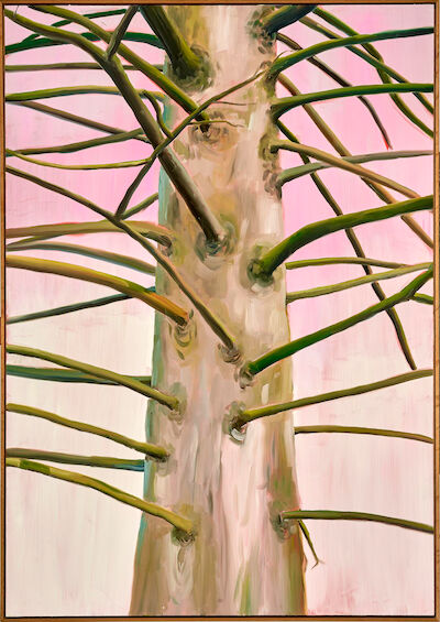 Anna Bjerger: "Trunk", 2021. Signed, titled and dated on the reverse. Oil on aluminum. 153 x 108 cm. "Trunk", 2021. Signed, titled and dated on the reverse. Oil on aluminum. 153 x 108 cm.