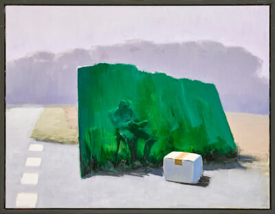Poul Anker Bech: "Forårslys", 1999. Signed Bech; signed, titled, and dated on the reverse. Oil on canvas. 100 x 130 cm. "Forårslys" (Spring light), 1999. Signed Bech; signed, titled, and dated on the reverse. Oil on canvas. 100 x 130 cm.