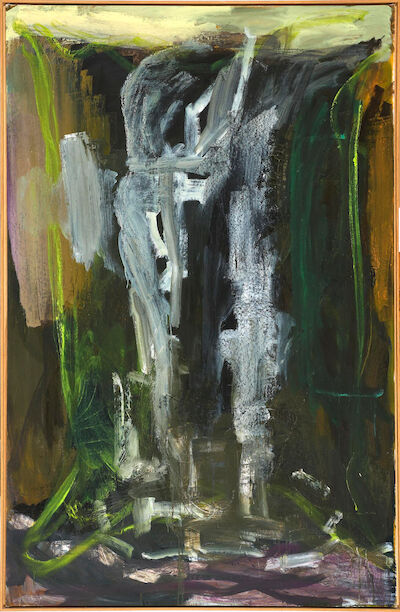 Per Kirkeby: "Vibeke-Baum", 1984. Signed, titled and dated on the reverse. Oil on canvas. 200 x 130 cm. "Vibeke-Baum", 1984. Signed, titled and dated on the reverse. Oil on canvas. 200 x 130 cm.