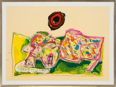 Lucebert: Untitled. Signed Lucebert 15.12.73. Mixed media on paper. 72 x 100 cm. Untitled. Signed Lucebert 15.12.73. Mixed media on paper. 72 x 100 cm.