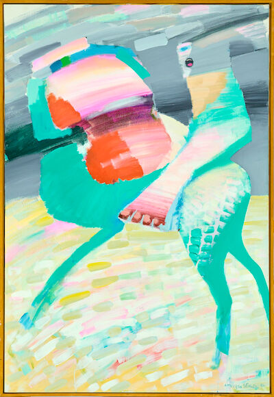 Arne Haugen Sørensen: Untitled. Signed Arne Haugen Sørensen 84. Acrylic on canvas. 198 x 134 cm. Untitled. Signed Arne Haugen Sørensen 84. Acrylic on canvas. 198 x 134 cm.