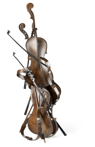 Fernandez Arman: "Subir al cielo", 1982. Signed Arman, 7/8. Patinated bronze. H. 87 cm. W. 32 cm. D. 30 cm. "Subir al cielo", 1982. Signed Arman, 7/8. Patinated bronze. H. 87 cm. W. 32 cm. D. 30 cm.