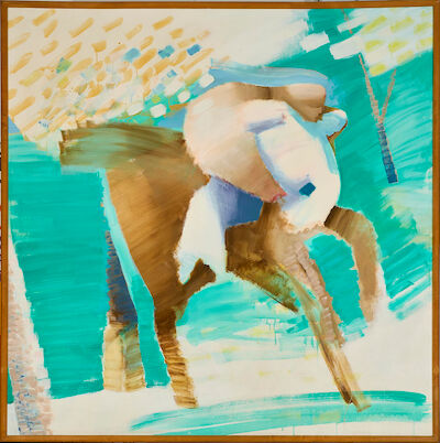 Arne Haugen Sørensen: Untitled. Unsigned. Acrylic on canvas. 195 x 195 cm. Untitled. Unsigned. Acrylic on canvas. 195 x 195 cm.
