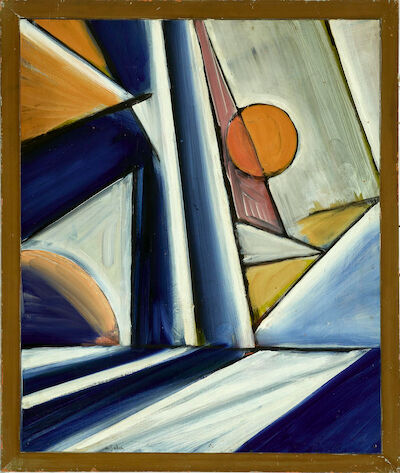 Eugène de Sala: Cubist composition. Signed de Sala. Oil on panel. 60 x 50 cm. Cubist composition. Signed de Sala. Oil on panel. 60 x 50 cm.