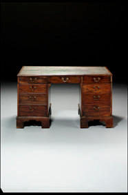 George III mahogany partner's desk