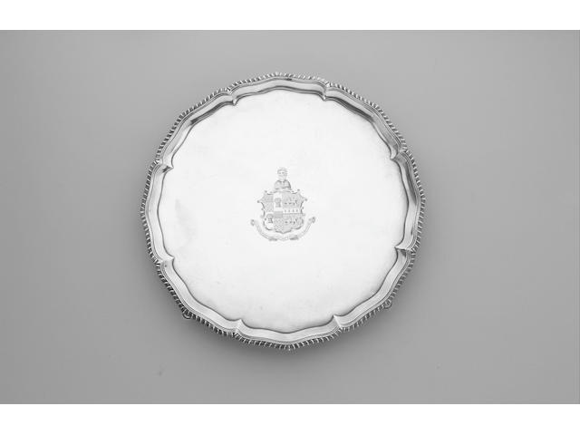 A George III silver salver, by Richard Rugg, London 1771, weight 41.5oz.