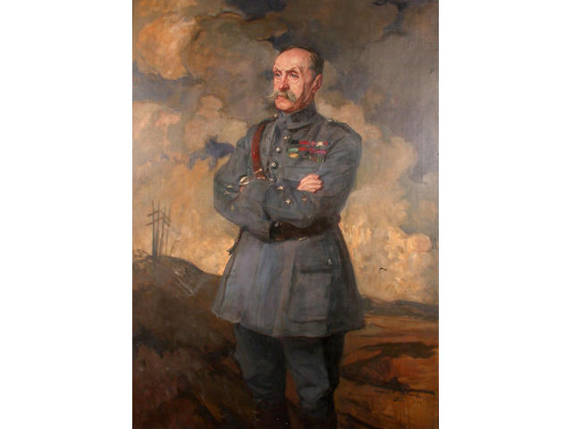 Jacques-Emile Blanche (French 1861-1942) Portrait of Marshall Foch 161 x 115 cm.