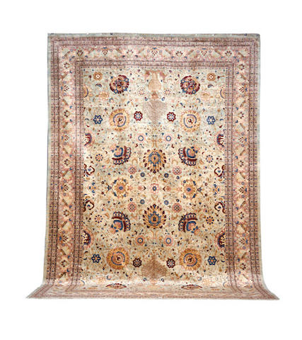A large Agra carpet, North India, 552cm x 371cm