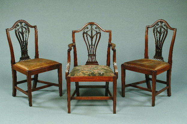 A set of eight early 19th century mahogany dining chairs,