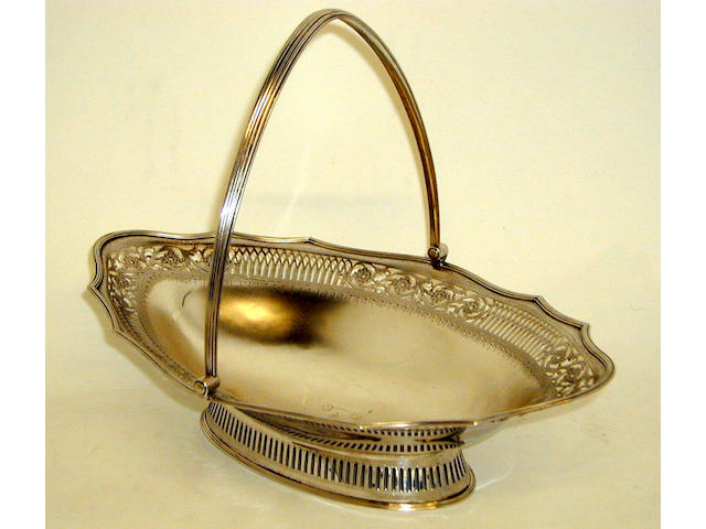 A George III swing handled basket,